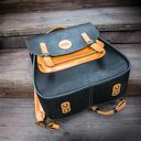 Duży skórzany plecak idealny prezent dla niej, ręcznie wykonana torba na ramię od Ladybuq Art