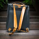 Duży skórzany plecak idealny prezent dla niej, ręcznie wykonana torba na ramię od Ladybuq Art