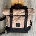 plecaki plecak turystyczny różowy ze skóry i bawełny