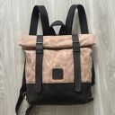 plecaki różowy plecak ze skóry i bawełny