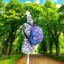 Plecak SANCHOPANSO kubełkowy spacerowy ORCHIDEE - z dwiema kieszeniami