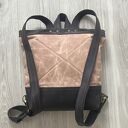 plecaki różowy plecak ze skóry i bawełny