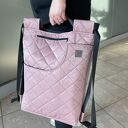 Poketówka Duża torbo - plecak, wygodna i pojemna, brudny róż