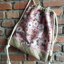 Plecak-worek boho w kwiaty - romantyczny dodatek handmade