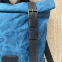 eleganckie plecaki turystyczny niebiesko brązowy plecak z bawełny