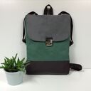 Plecak na laptopa - eco-skóra i alcantara (ręczne wykonanie)