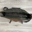 Plecak ze skóry i bawełniany zielono-brązowy Vintage