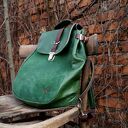 LILITH Plecak/Torba Zielona Skóra