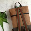 Plecak unisex do pracy na laptopa A4 - mini wegański handmade