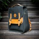 Duży skórzany plecak idealny prezent dla niej, ręcznie wykonana torba na ramię od Ladybuq Art