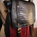 LILITH CHIMERA SMOCZA Skóra Plecak/Torba Czerwone Wino Czerń