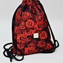 Workoplecak wodoodporny, worek plecak, plecako, ze sznurami, róże