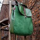 LILITH Plecak/Torba Zielona Skóra