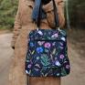 czarne monstera plecak torba listonoszka - rośliny domowe elegancka