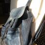 denim recykling jeansowy plecak