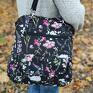różowe nowoczesna plecak torba listonoszka - polne kwiaty