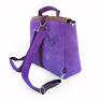 fioletowe plecak / torba brązowa liliowy