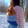 Kolorowy workoplecak damski z weluru Lappi - plecak podrozny worek