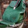 lilith plecak/torba zielona skóra naturalna plecako torba