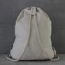 Elkido Handmade ręcznie robione plecak city backpack - cream plaża