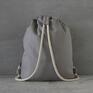 Elkido Handmade plecak city backpack - foggy morning grey rower plaża