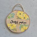 Podkładka pod kubek/obrazek "Jesteś piękna" z niezapominajką