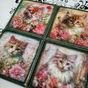 Ozdobne podkładki decoupage Magiczne Kotki