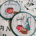 Świąteczne podkładki decoupage Merry Christmas - komplet 2 sztuk