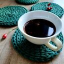 Sznurkowe podkładki pod filiżankę, kubek