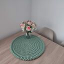 Ręcznie szydełkowana podkładka Boho 55 cm z bawełnianego sznurka