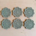 Podkładki pod kubki szałwia zestaw 6 sztuk