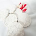 Podkładki pod kubek białe - komplet 6 sztuk