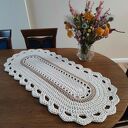 Bieżnik owalny ze sznurka szydełkowy 50x110 cm w stylu boho