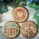 Świąteczne podkładki decoupage w stylu vintage