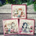 Dekoracyjne podkładki decoupage Magiczne Kotki