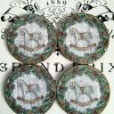 Stylowe podkładki decoupage Baśniowa Kraina - komplet 4 sztuk