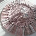 Efektowna podkładka z frędzlami - ręcznie pleciona boho (54 cm)