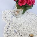 Podkładka ze sznurka Shabby light 39 cm - ręcznie robiona