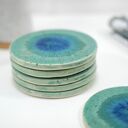Lazurowe wybrzeże - ceramiczne podstawki pod filiżanki