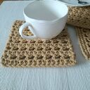 Komplet małych, kwadratowych podkładek