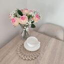 Podkładka boho pod kubki szydełkowa ze sznurka 20 cm