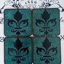 Dekoracyjne podkładki decoupage Lawenda - vintage prowansja (komplet 4 szt.)