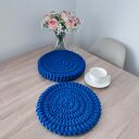 Komplet 4 podkładek szydełkowych 32 cm pod talerze (ręcznie robione)