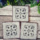Dekoracyjne podkładki decoupage Magiczne Kotki - komplet 3 sztuki (10x10 cm)