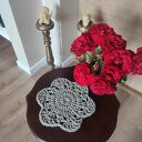 Podkładka ze sznurka bawełnianego 35 cm - boho na talerze i kubki