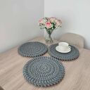 Podkładka szydełkowa ze sznurka bawełnianego okrągła 32cm