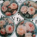 Dekoracyjne podkładki pod kubki z różami - decoupage shabby chic