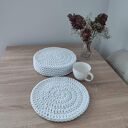 Komplet podkładek szydełkowych pod talerze 6szt. 28cm