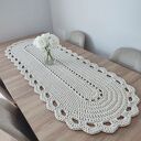 Owalny bieżnik szydełkowy ze sznurka bawełnianego 50x150 cm