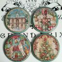 Stylowe podkładki decoupage Baśniowa Kraina vintage shabby chic
